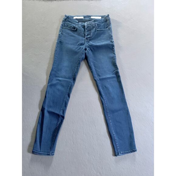 Anthropologie Pilcro Script Dark Wash Skinny Jeans Size 27 - Picture 5 of 9